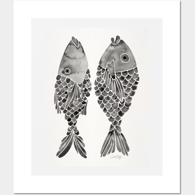 indonesian fish black Wall Art by CatCoq